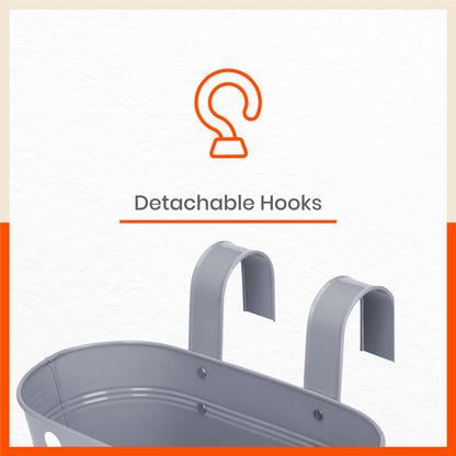 ARA Hanging Metal Pot Holders / Planters for Home / Balcony / Garden | Subtle Spring - Set of 5