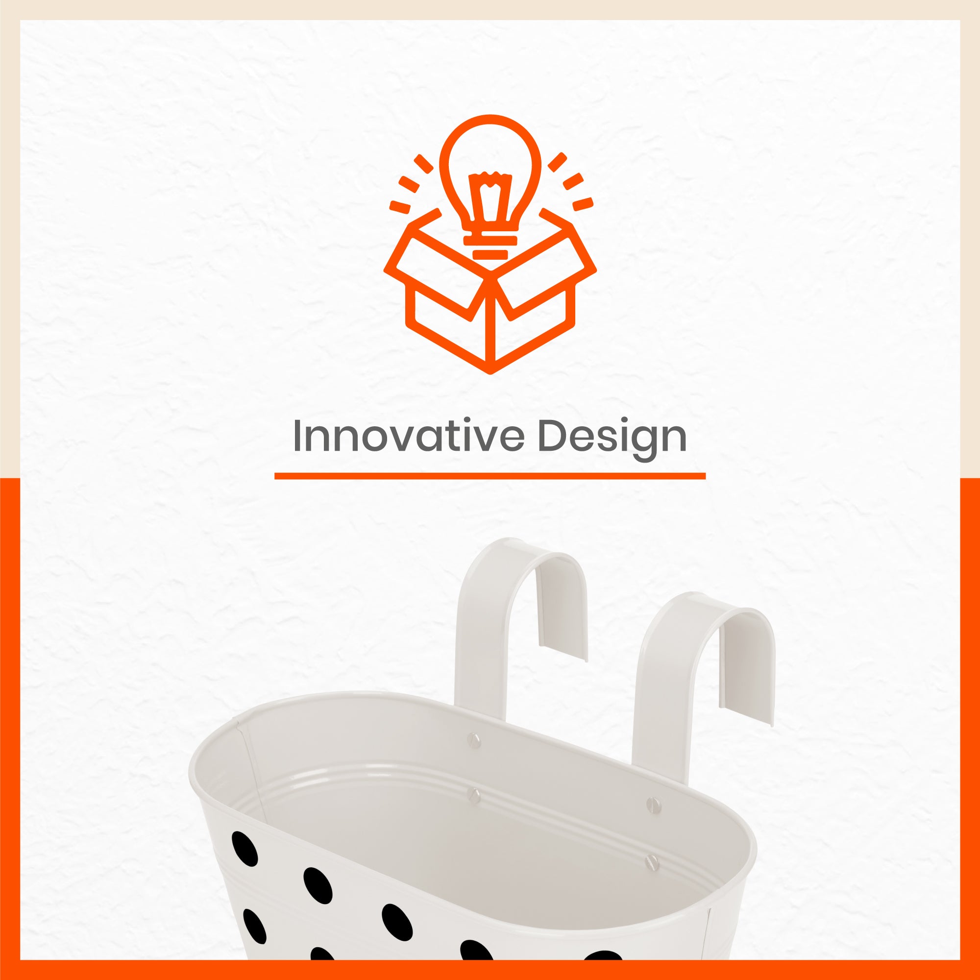 ARA Hanging Metal Pot Holders / Planters for Home / Balcony / Garden | Subtle Spring - Set of 5