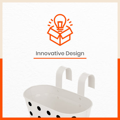 ARA Hanging Metal Pot Holders / Planters for Home / Balcony / Garden | Subtle Spring - Set of 5