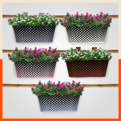DIA Hanging Metal Pot Holders / Planters for Home / Balcony / Garden | Subtle Spring - Set of 5