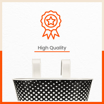 DIA Hanging Metal Pot Holders / Planters for Home / Balcony / Garden | White - Set of 5