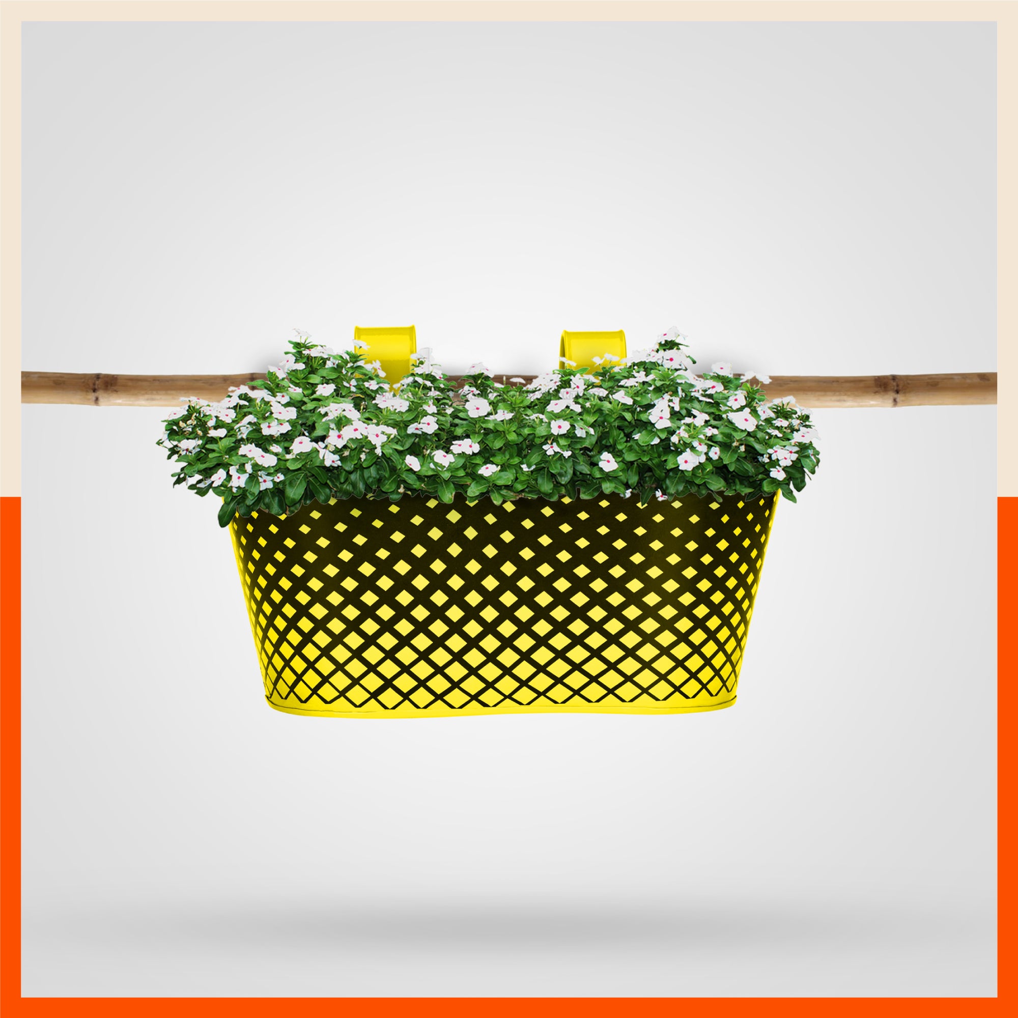 DIA Hanging Metal Pot Holders / Planters for Home / Balcony / Garden | Yellow