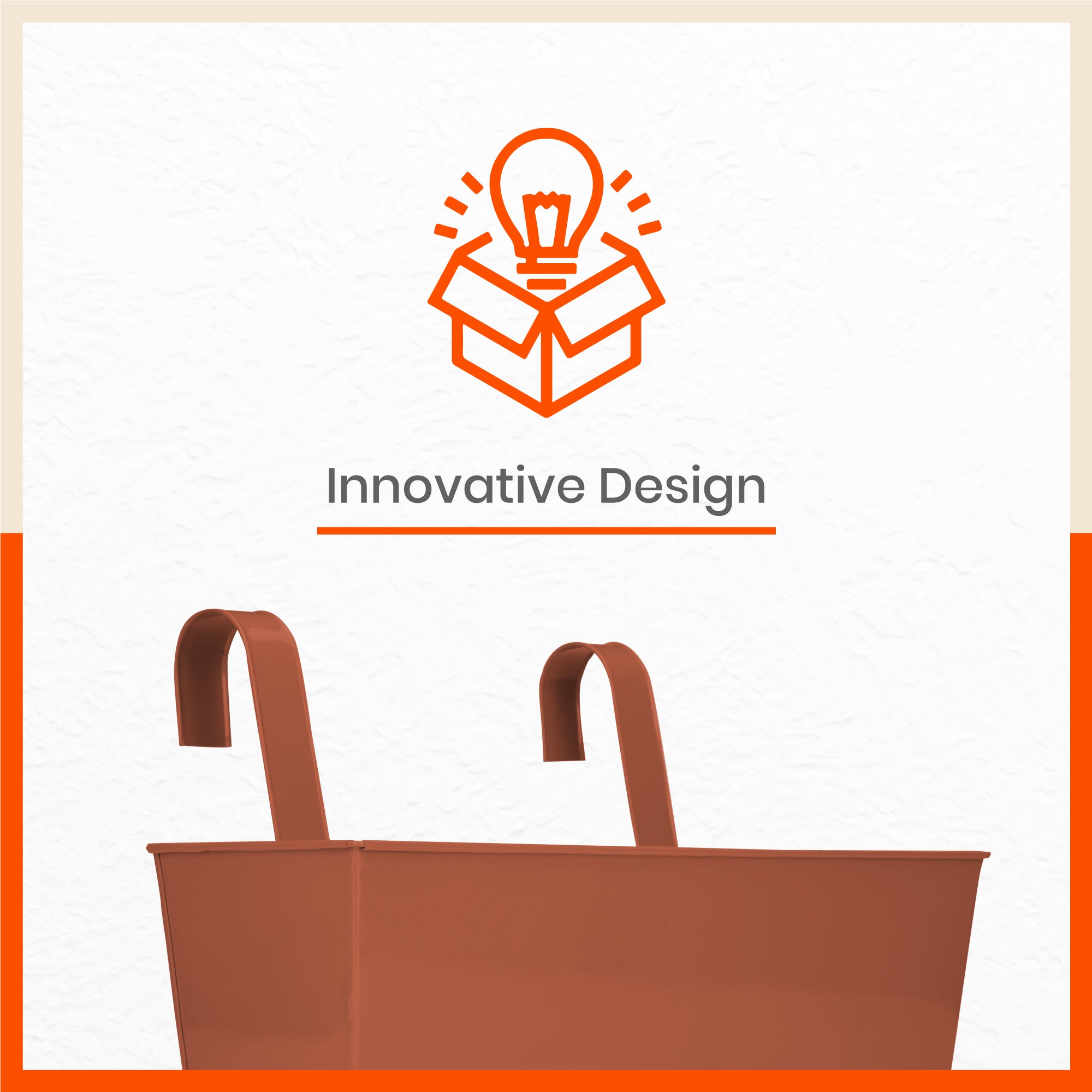 LEA Hanging Metal Pot Holders / Planters for Home / Balcony / Garden | Terra - Set of 3