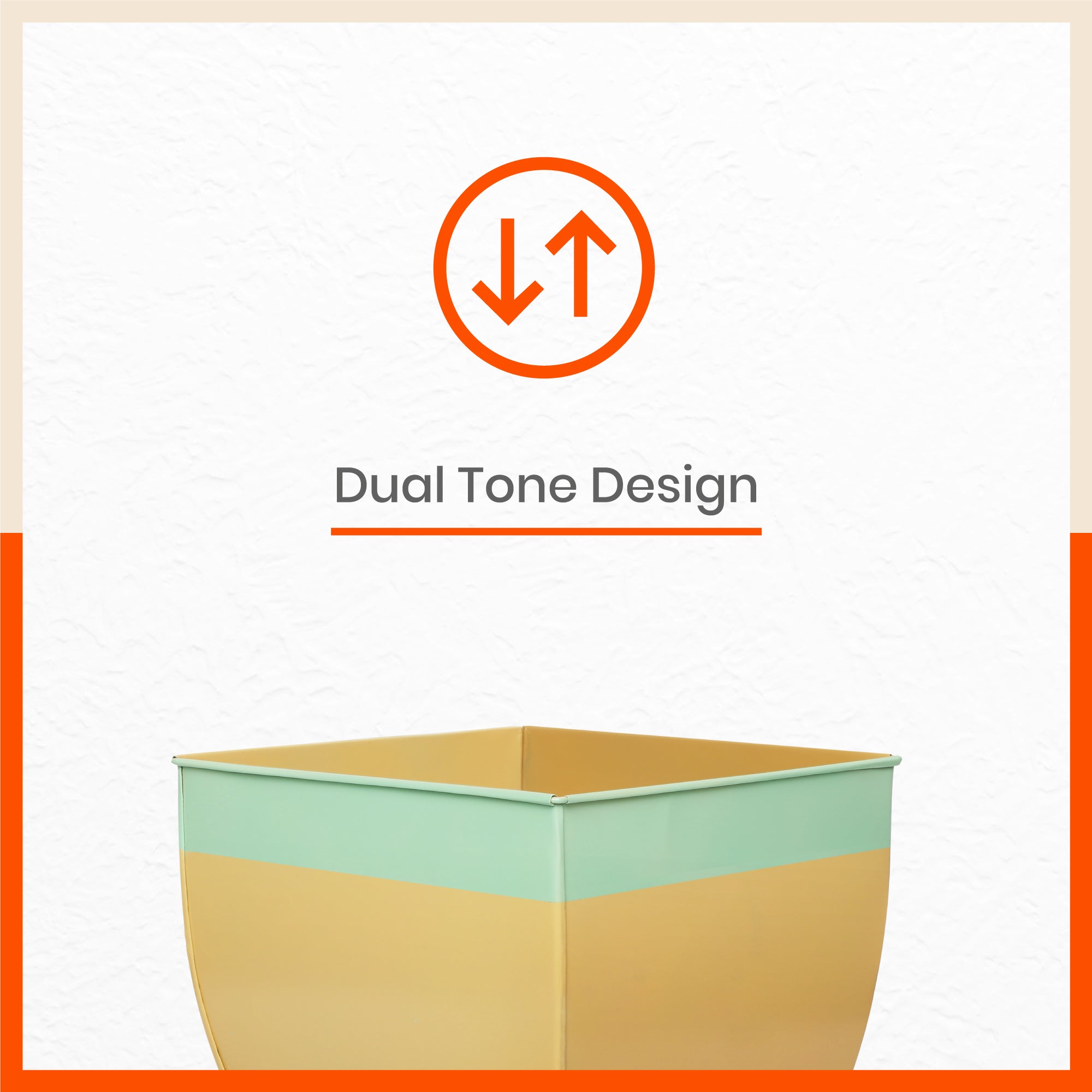 MYLA Metal Square Planters / Pots for Home / Garden /  Balcony | Large – Mynt & Tea