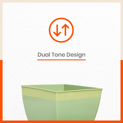 MYLA Metal Square Planters / Pots for Garden /  Balcony | Medium – Tree & Lawn - Set of 5