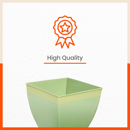MYLA Metal Square Planters / Pots for Garden /  Balcony | Medium – Tree & Lawn - Set of 5