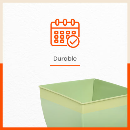 MYLA Metal Square Planters / Pots for Garden /  Balcony | Medium – Tree & Lawn