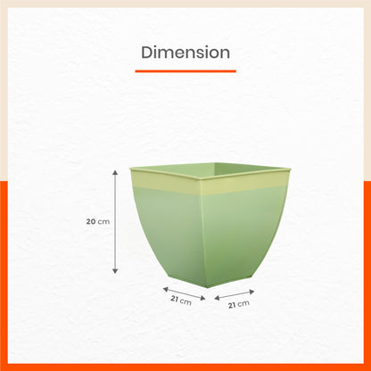 MYLA Metal Square Planters / Pots for Garden /  Balcony | Medium – Tree & Lawn