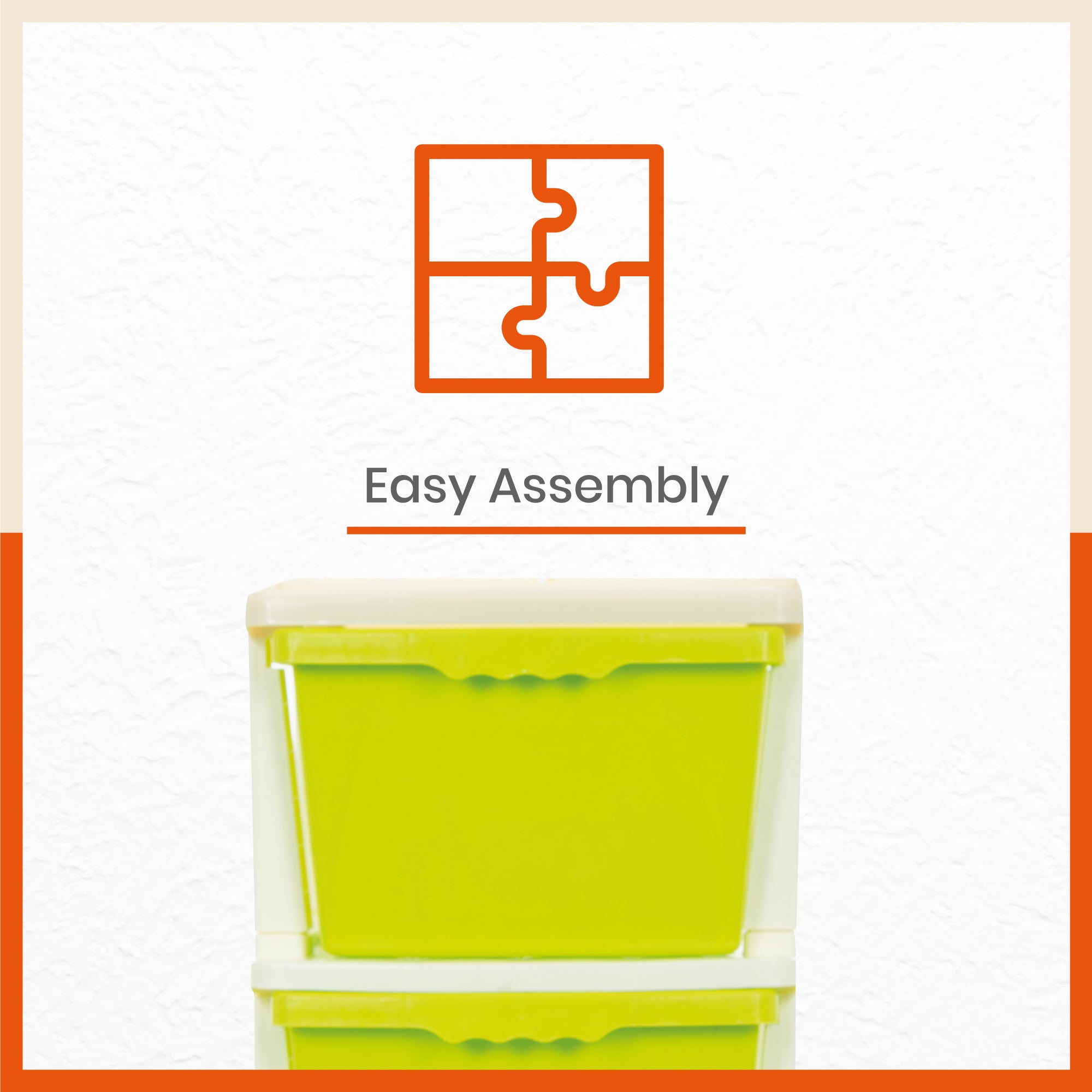 Stomo 3 Drawer Multi-Purpose Storage Organizer for Home and Office (Green)