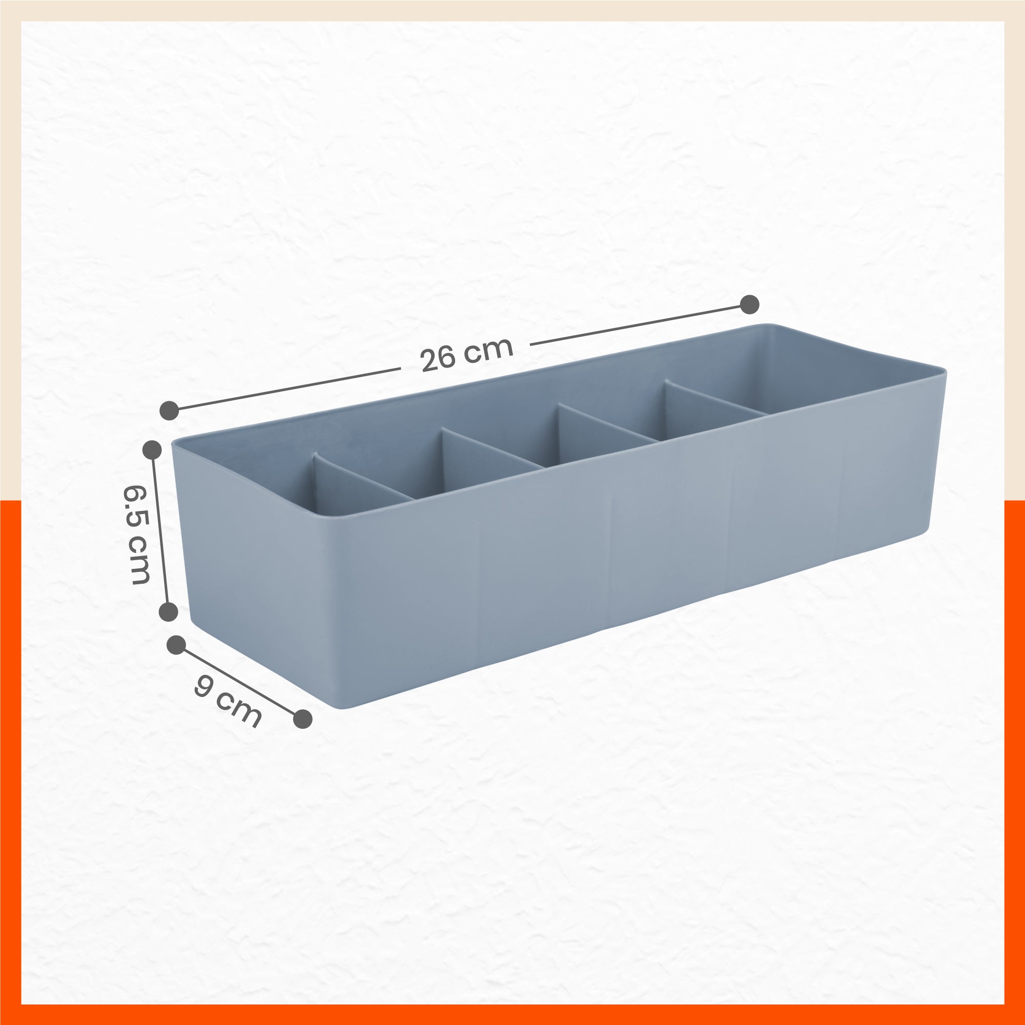 Stomo Dori Multi-Purpose Stackable Drawer Organizer For Home | Ash - Set of 16