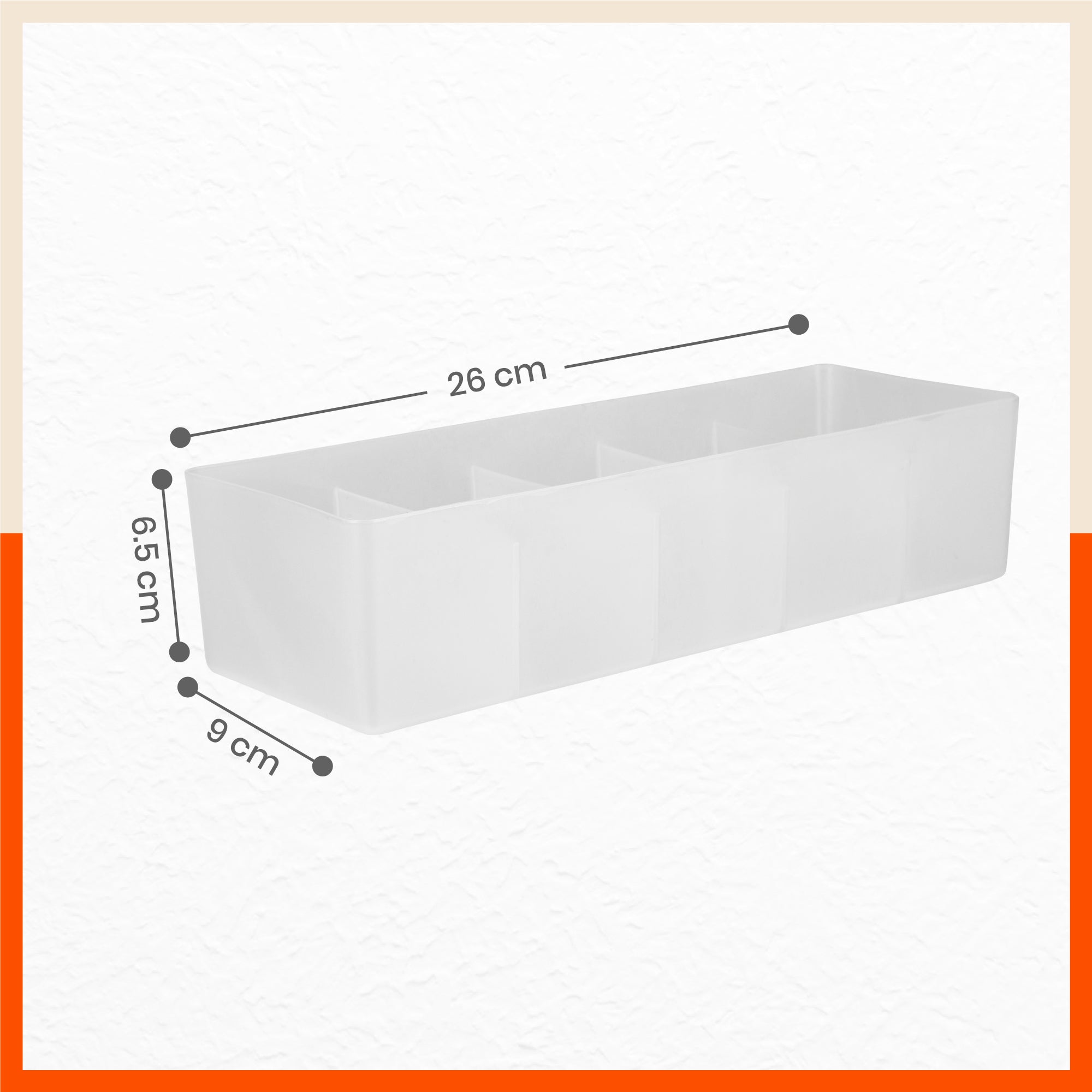 Stomo Dori Multi-Purpose Stackable Drawer Organizer For Home | Frost - Set of 16
