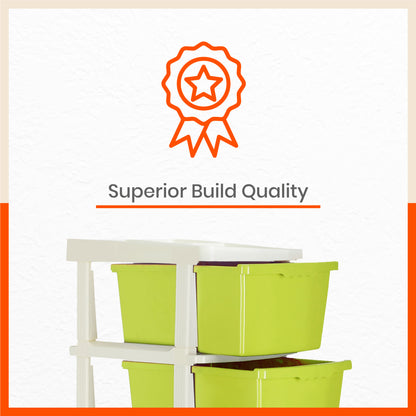 Stomo 5 Drawer Multi-Purpose Storage Organizer for Home and Office (Green)