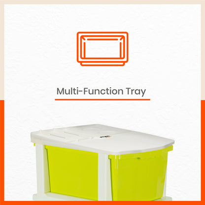 Stomo 5 Drawer Multi-Purpose Storage Organizer for Home and Office (Green)