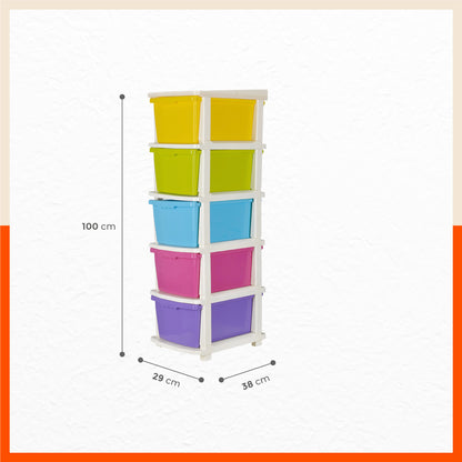 Stomo 5 Drawer Multi-Purpose Storage Organizer for Home and Office