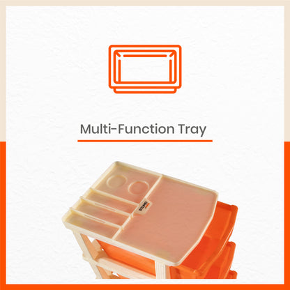 Stomo 6 Multi-Purpose Storage Organizer for Home and Office (Orange)