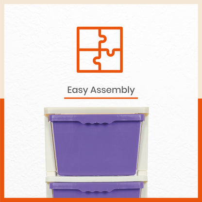 Stomo 6 Multi-Purpose Storage Organizer for Home and Office (Purple)