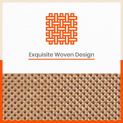 Woven PVC Table Mats / Placemats for Dining Table at Home (Amos - Set of 6)