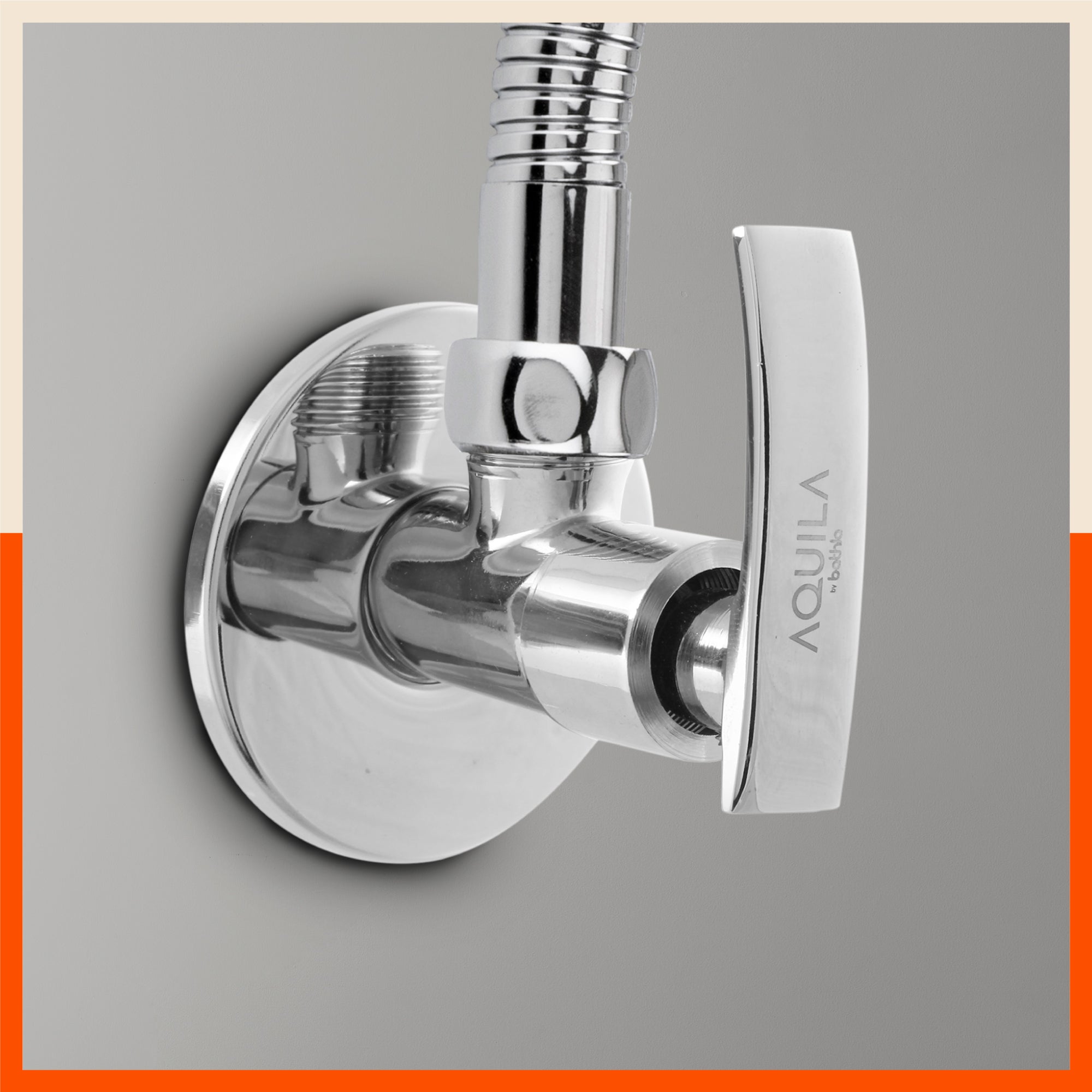 Aquila Wall Mountable Angle Valve With Flange For Kitchen/Bathroom