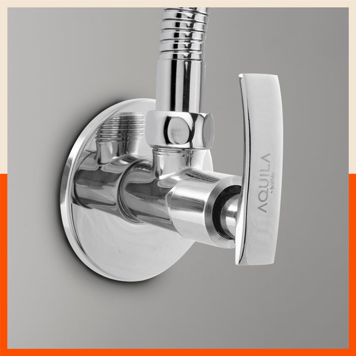 Aquila Wall Mountable Angle Valve With Flange For Kitchen/Bathroom ...
