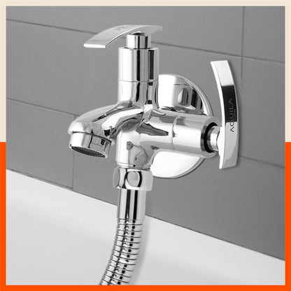 Aquila Wall Mountable Bib 2 Way Tap With Flange For Kitchen/Bathroom