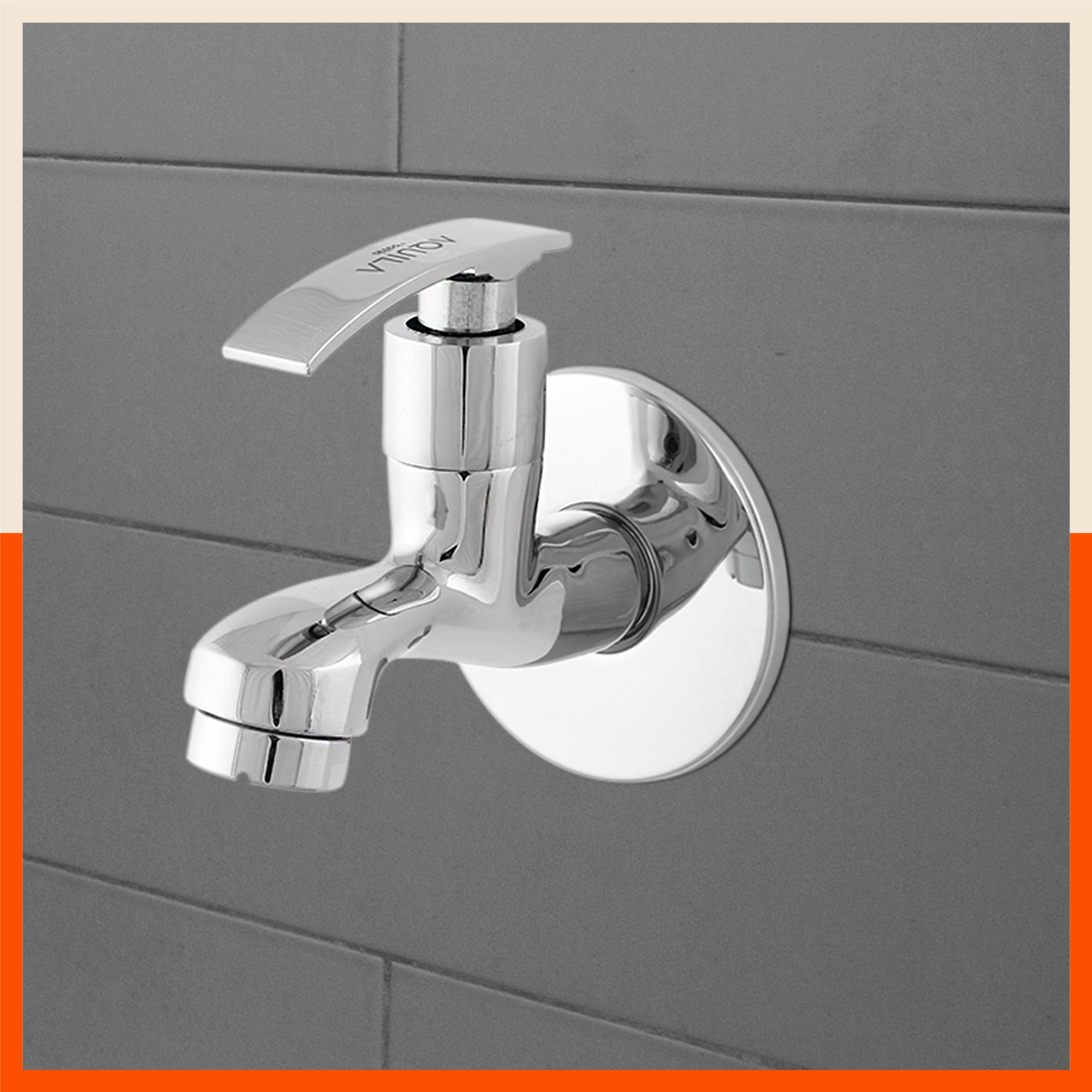 Aquila Wall Mountable Bib Tap With Flange For Kitchen/Bathroom