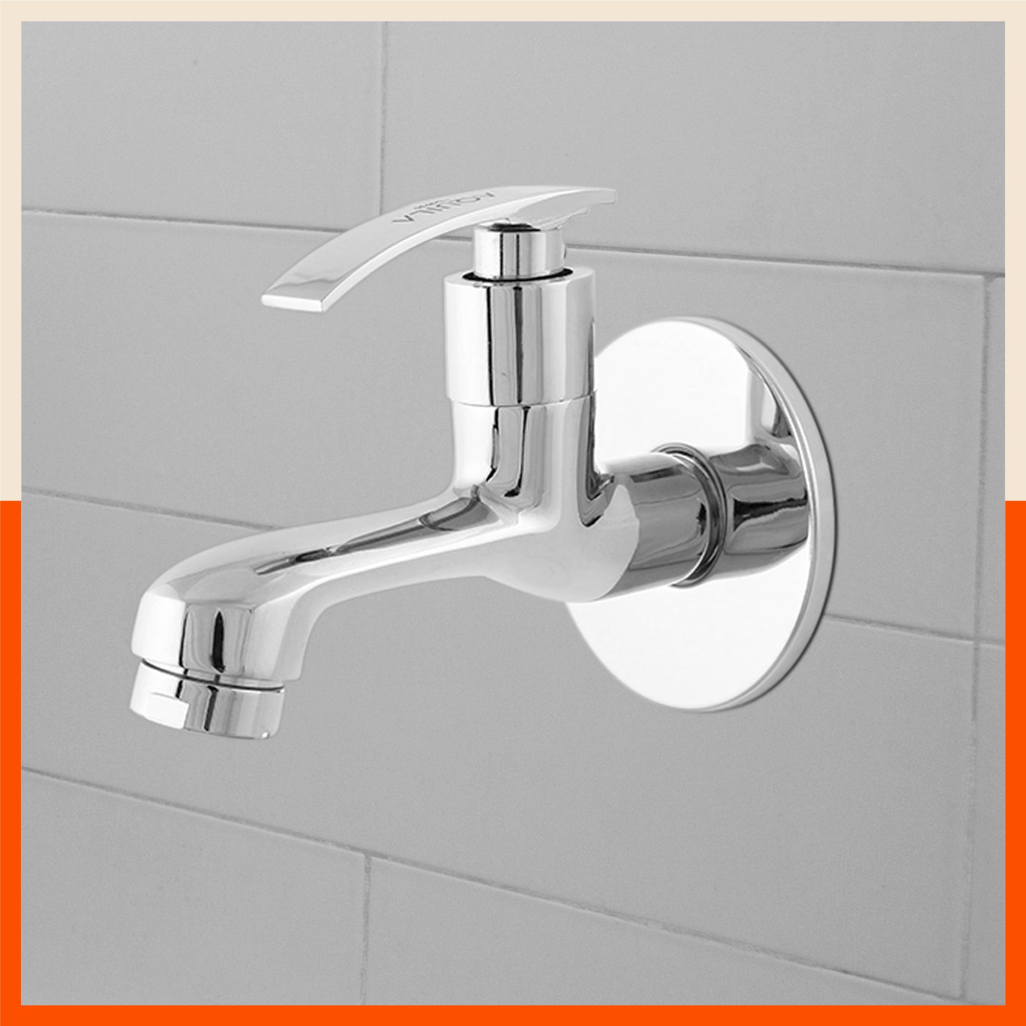 Aquila Wall Mountable Long Body Tap With Flange For Kitchen/Bathroom