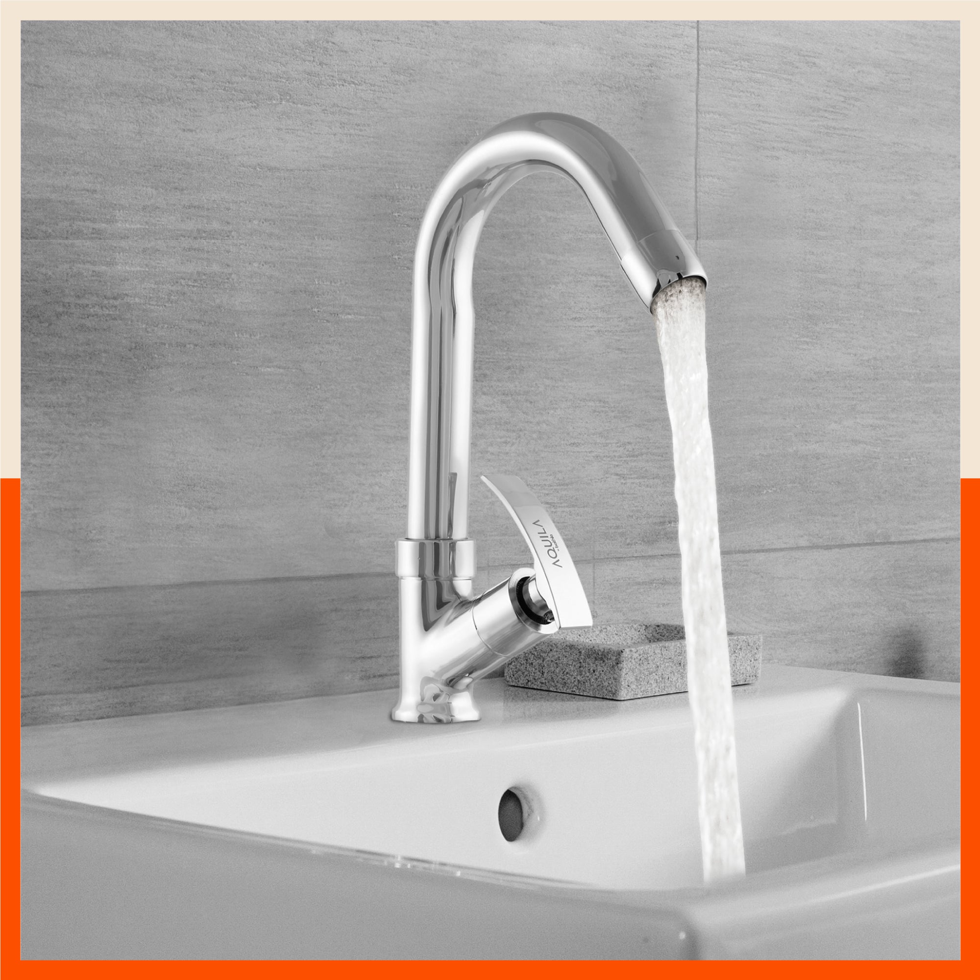 Aquila Sink Mountable Swan Neck Tap For Kitchen/Bathroom