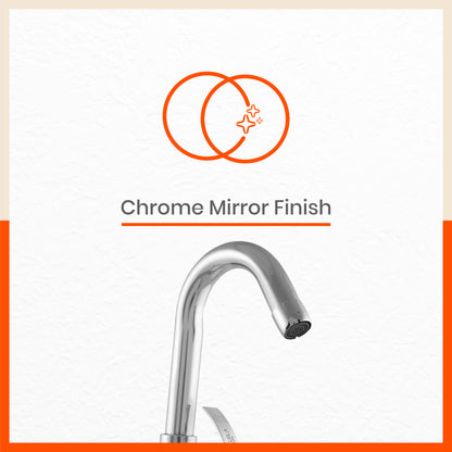 Aquila Wall Mountable Swan Neck Tap With Flange For Kitchen/Bathroom
