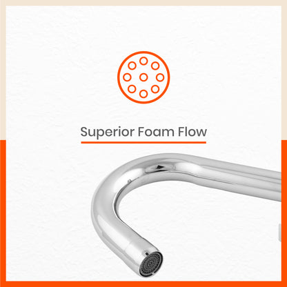 Aquila Wall Mountable Swan Neck Tap With Flange For Kitchen/Bathroom