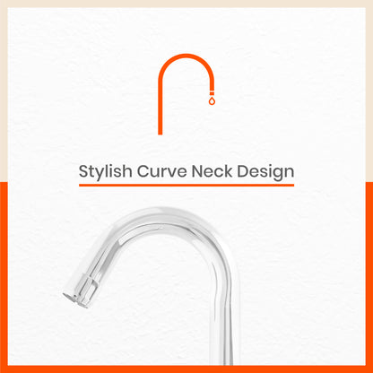 Aquila Wall Mountable Swan Neck Tap With Flange For Kitchen/Bathroom