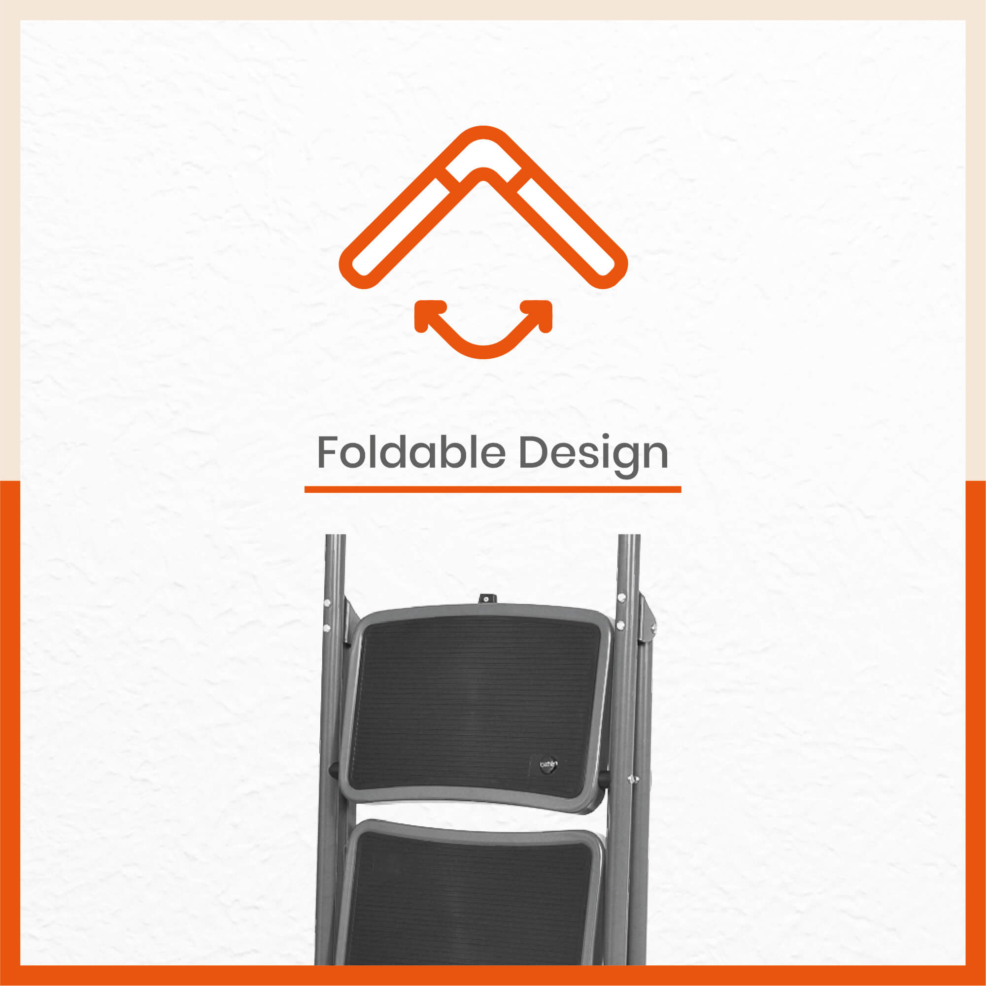 Bathla Boost 5 - Step Foldable Steel Ladder For Home
