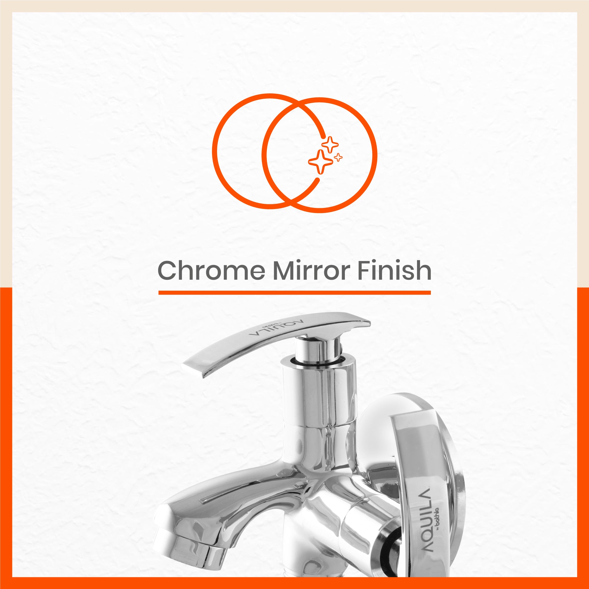 Aquila Wall Mountable Bib 2 Way Tap With Flange For Kitchen/Bathroom