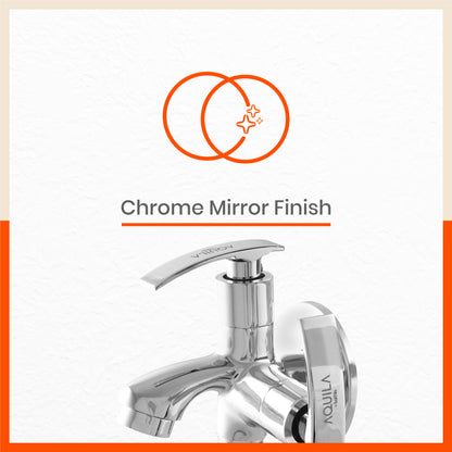 Aquila Wall Mountable Bib 2 Way Tap With Flange For Kitchen/Bathroom