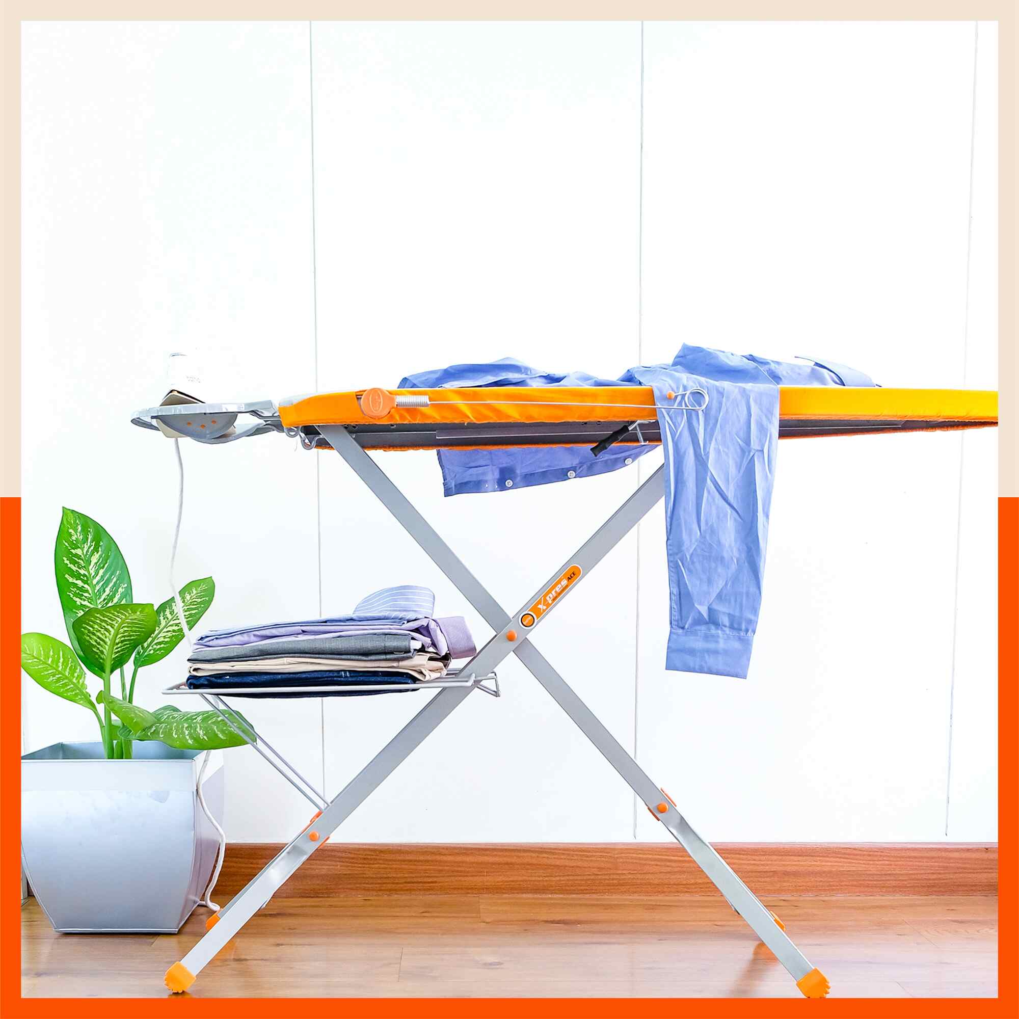 Bathla X-Pres Ace Ironing Board | Foldable & Height Adjustable