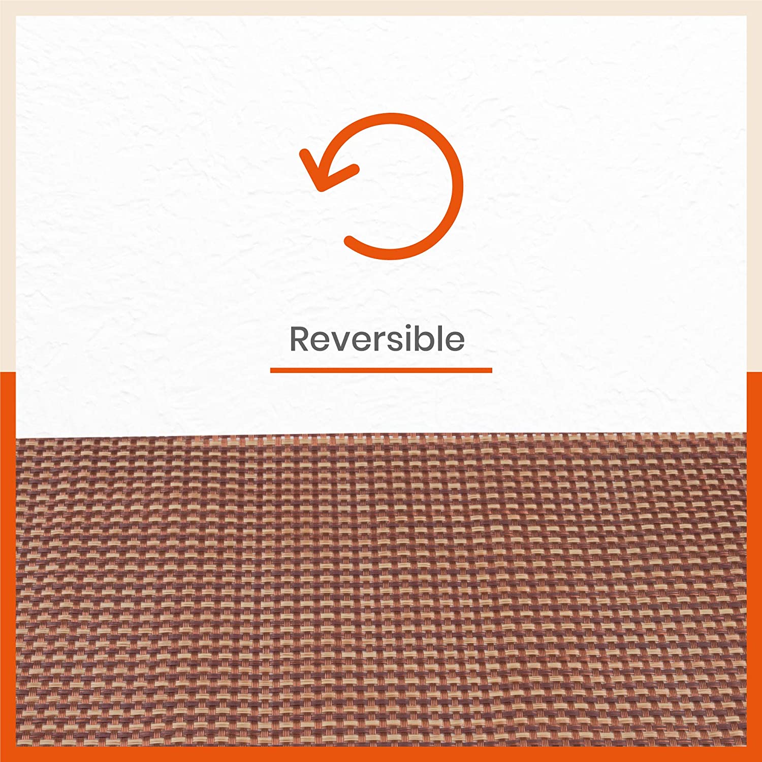 Woven PVC Table Mats / Placemats for Dining Table at Home (Earl - Set of 6)