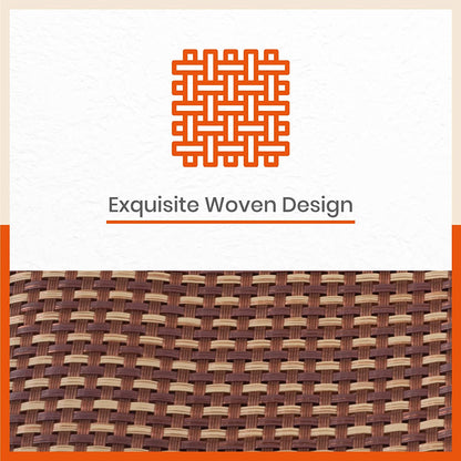 Woven PVC Table Mats / Placemats for Dining Table at Home (Earl - Set of 6)