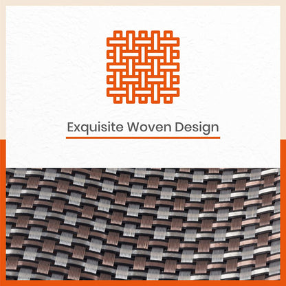 Woven PVC Table Mats / Placemats for Dining Table at Home (Enos - Set of 6)