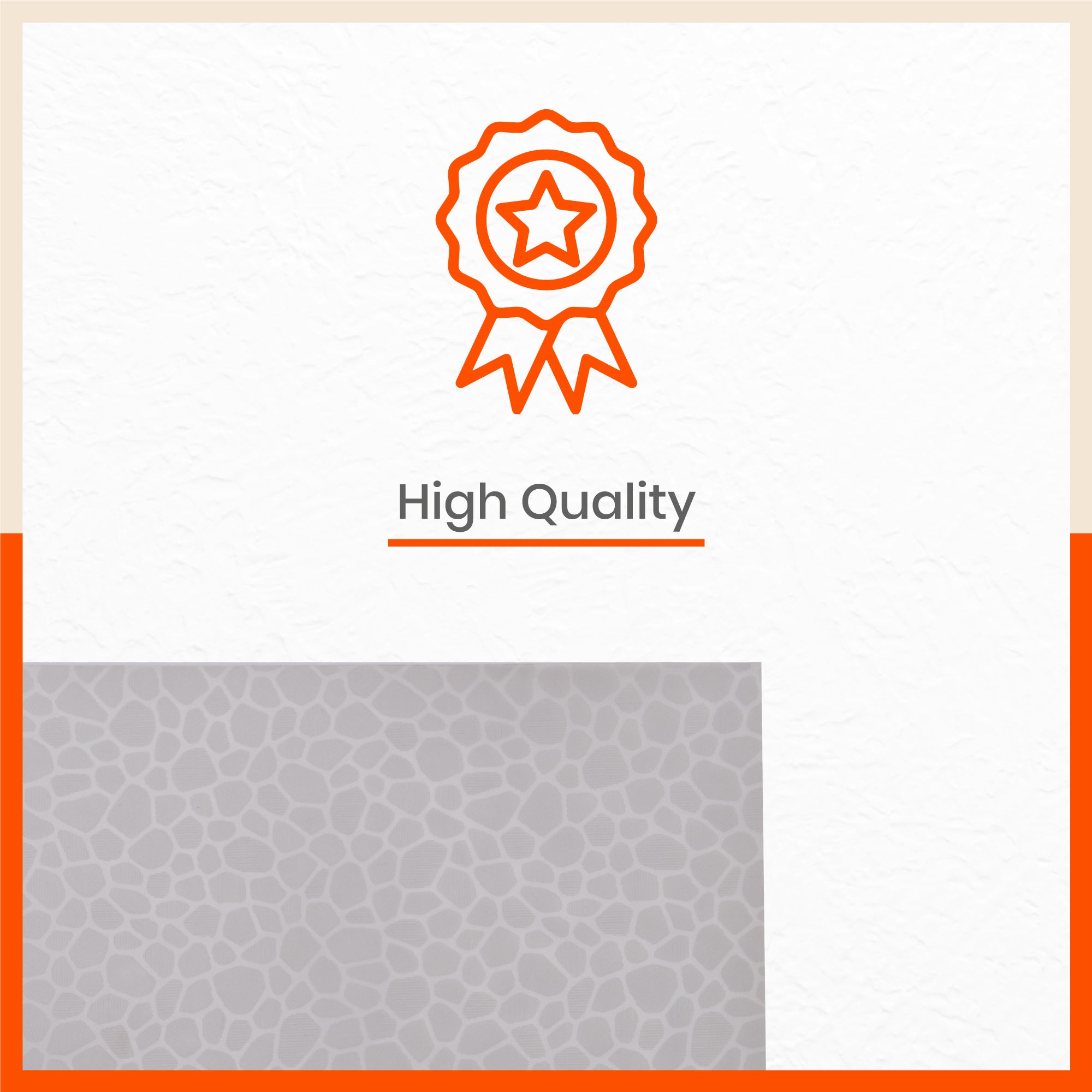 VIDA Multipurpose Pebbles Texture Fridge Mats | White & Grey Combo (45 cm X 30 cm 425 GSM)