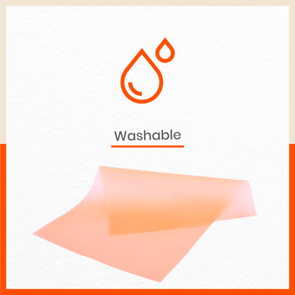 VIDA Multipurpose Translucent Texture Fridge Mats |Red (45 cm X 30 cm 425 GSM)