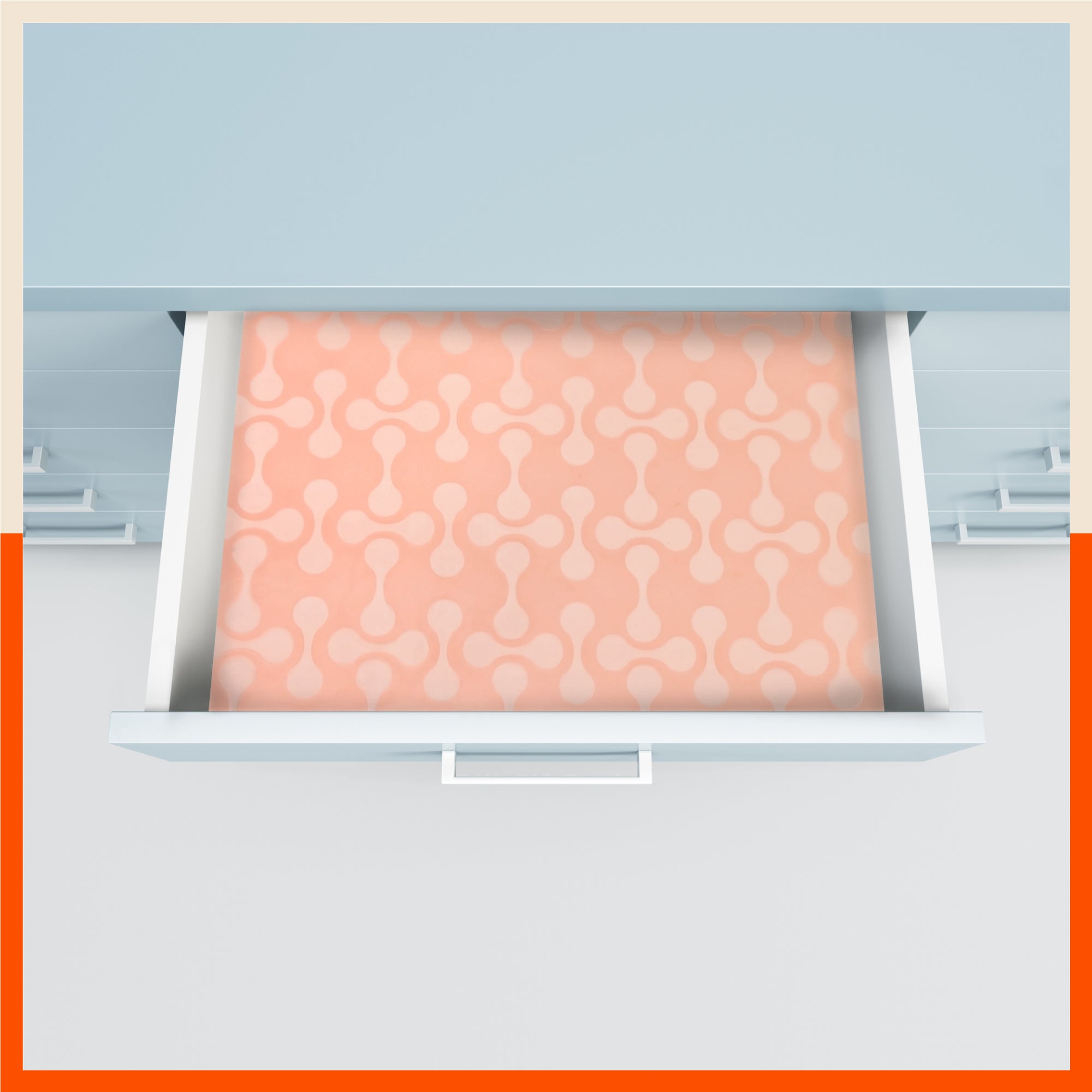 VIDA Multipurpose Abstract Texture Fridge Mats |Red (45 cm X 30 cm 425 GSM)