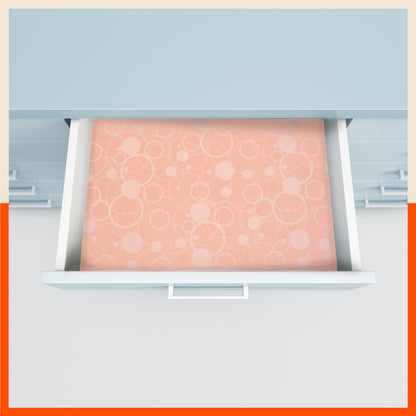 VIDA Multipurpose Circles Texture Fridge Mats |Red (45 cm X 30 cm 425 GSM)