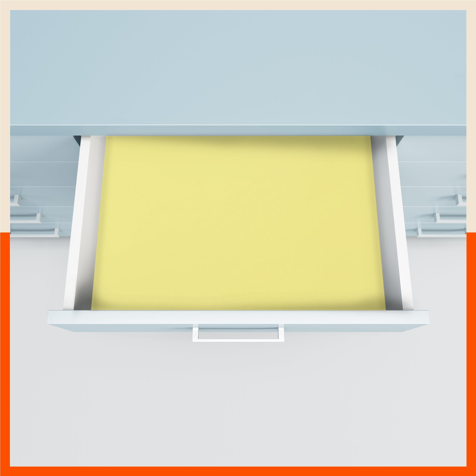 VIDA Multipurpose Translucent Texture Fridge Mats |Yellow & Teal Combo (45 cm X 30 cm 425 GSM)