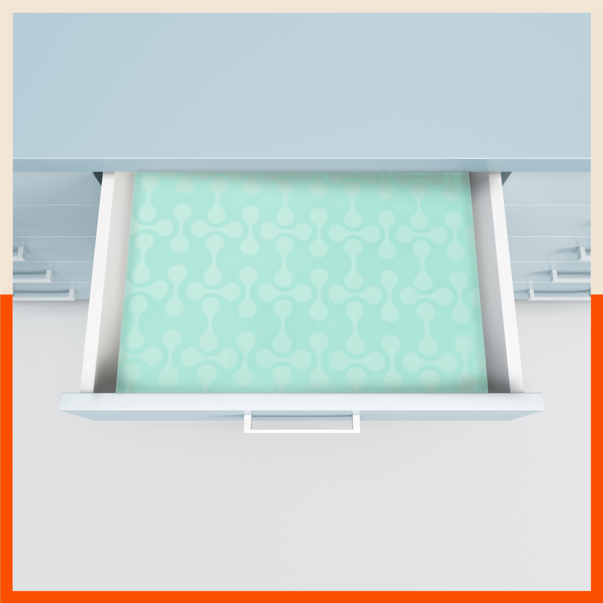 VIDA Multipurpose Abstract Texture Fridge Mats |Teal (45 cm X 30 cm 425 GSM)