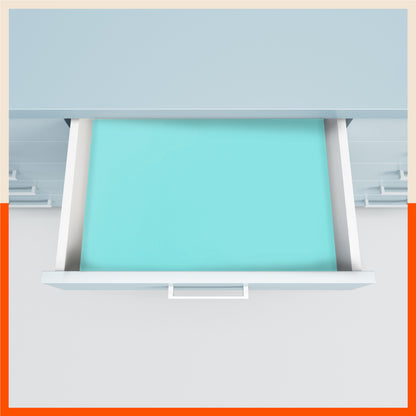VIDA Multipurpose Translucent Texture Fridge Mats |Teal (45 cm X 30 cm 425 GSM)