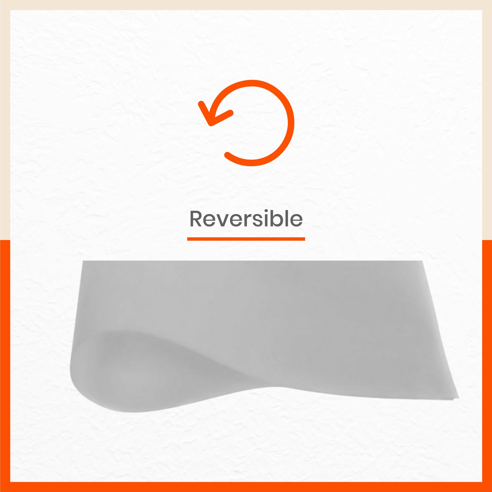 VIDA Multipurpose Translucent Texture Fridge Mats |White & Grey Combo (45 cm X 30 cm 425 GSM)