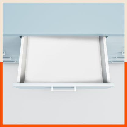 VIDA Multipurpose Translucent Texture Fridge Mats |White & Grey Combo (45 cm X 30 cm 425 GSM)