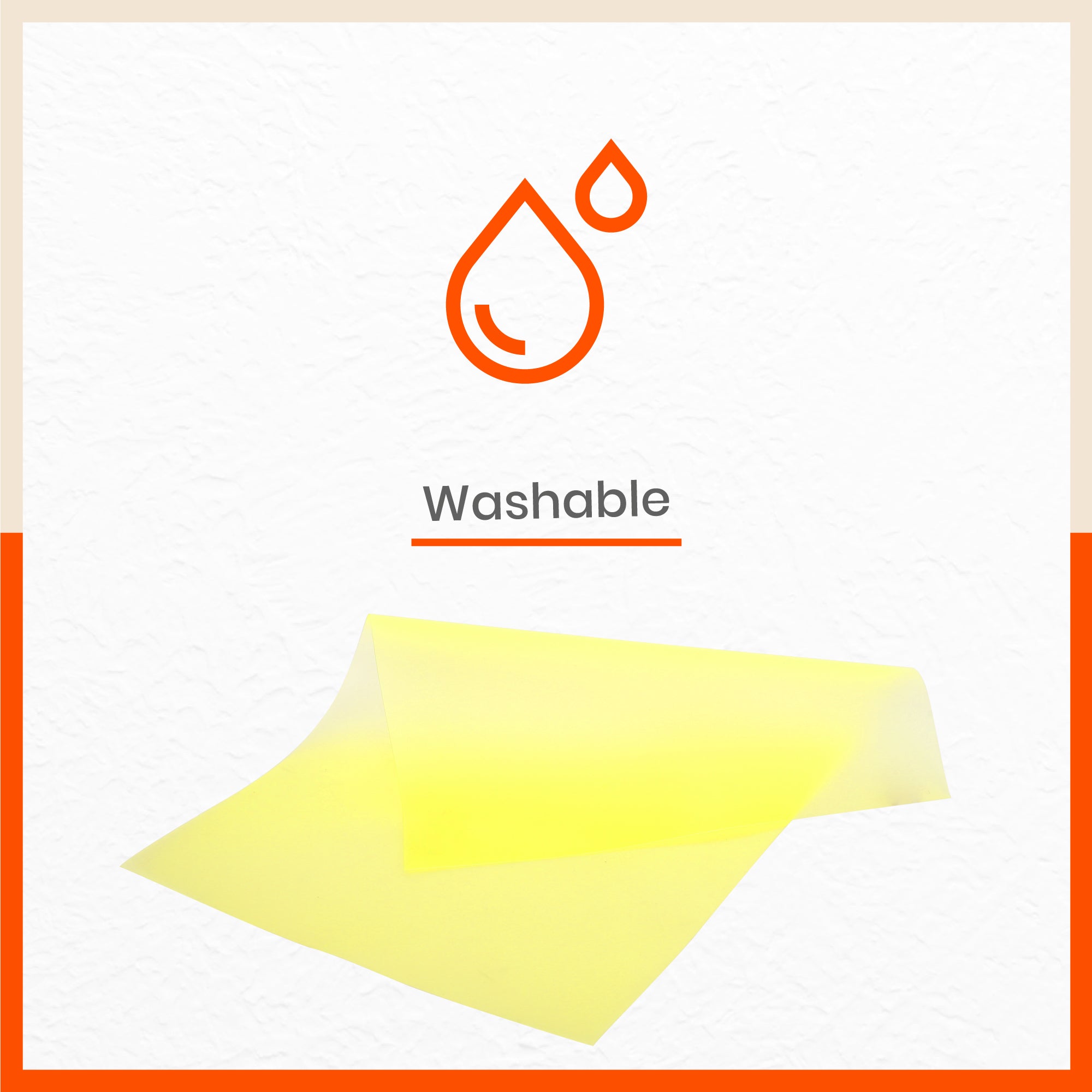 VIDA Multipurpose Translucent Texture Fridge Mats |Yellow (45 cm X 30 cm 425 GSM)