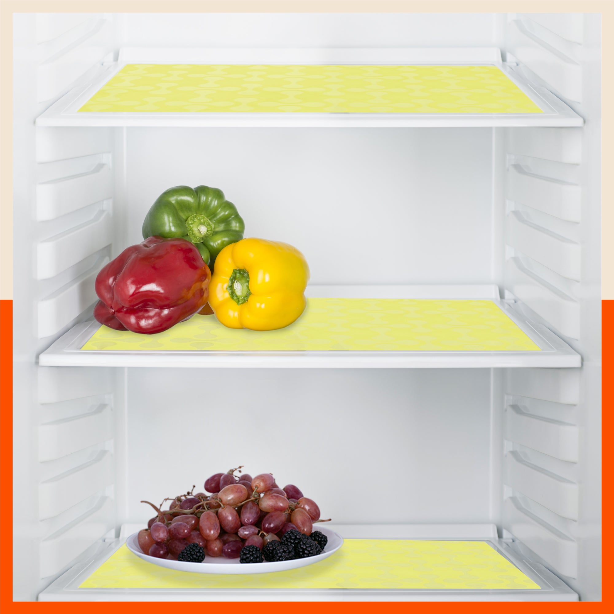 VIDA Multipurpose Abstract Texture Fridge Mats |Yellow (45 cm X 30 cm 425 GSM)