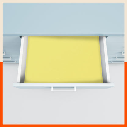 VIDA Multipurpose Translucent Texture Fridge Mats |Yellow (45 cm X 30 cm 425 GSM)