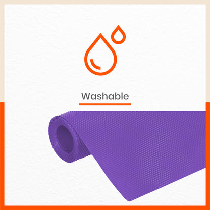 Vega Multipurpose Diamond Texture Shelf Liner | Purple ( 45cm X 150cm 380 GSM Pack of 3 )